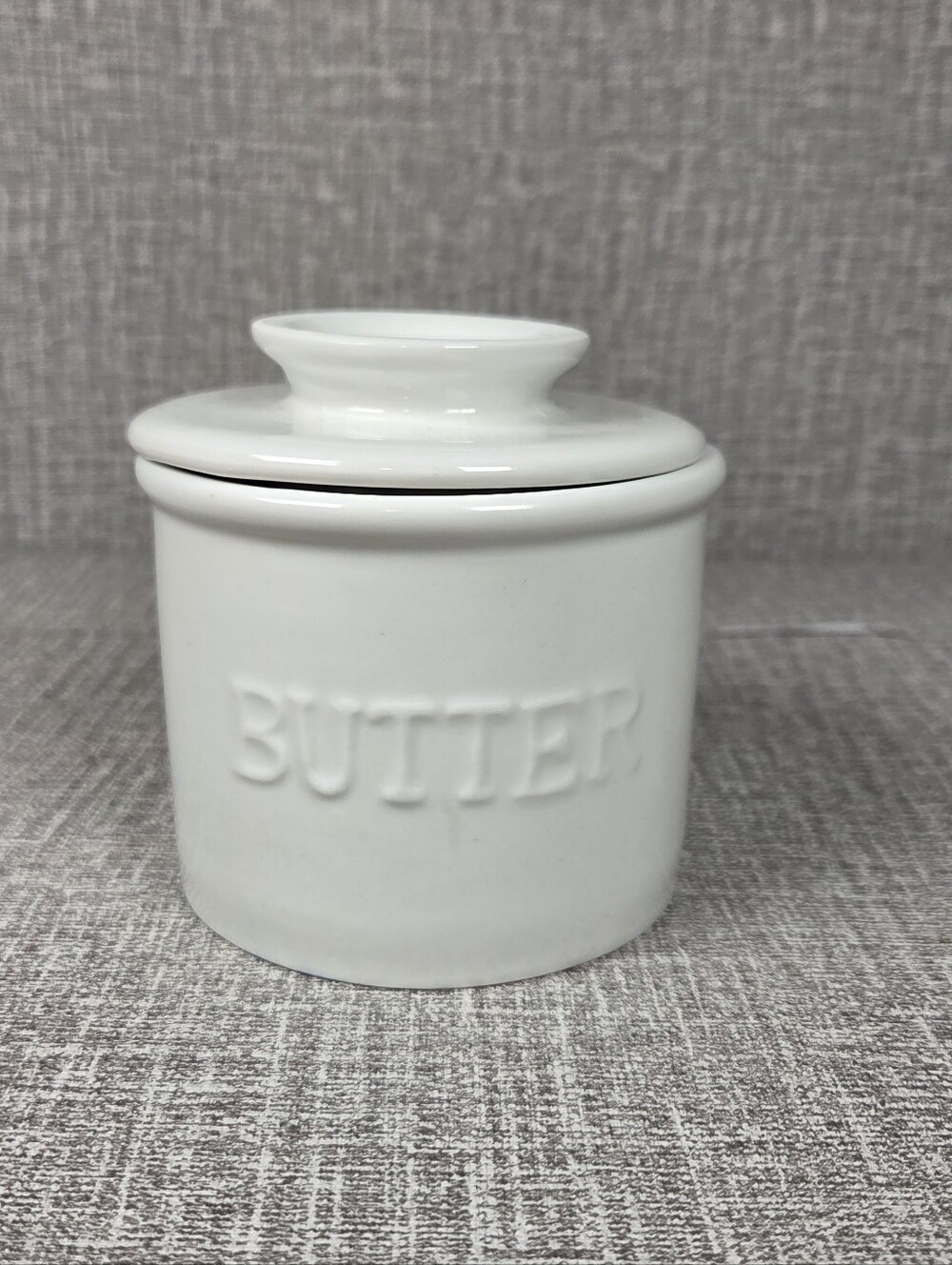 Butter Bell Keeper White Ceramic French Butter Crock
